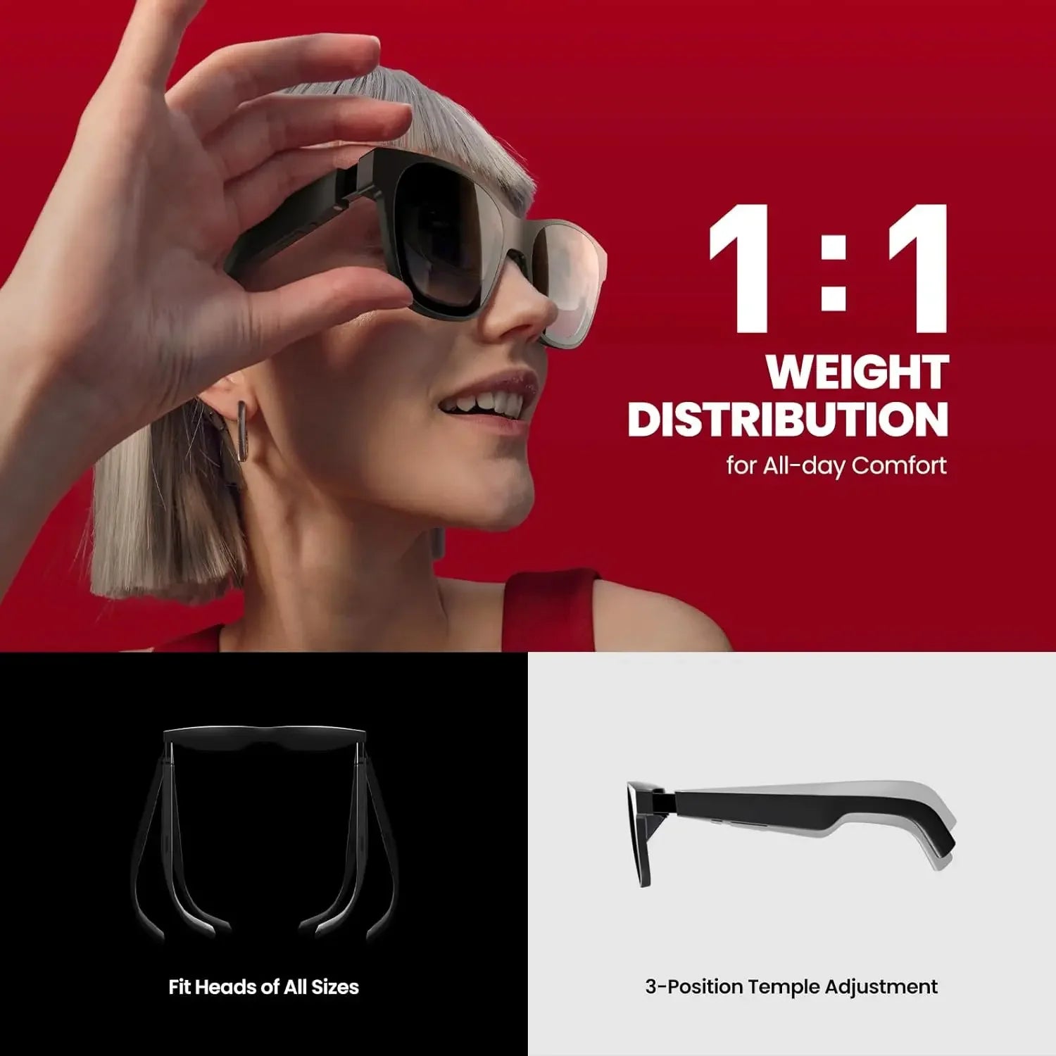XREAL Air2 Pro Smart AR Glasses Portable Nreal Beam Pro 1080p Screen HD 130 Inches Space Cinema for Google Polarized Smartphones