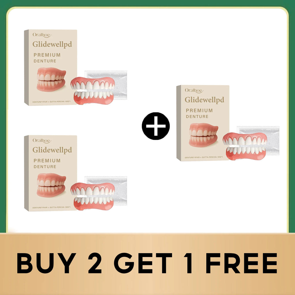 Soft Silicone Dentures Natural False Teeth Full Set Perfect Fit Gums Cover Missing Broken Tooth Upper and Lower Dental Veneers