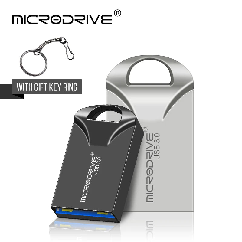 mini usb 3.0 Flash Drive 128GB 64GB 32GB 16GB high speed memory Flash USB3.0 Stick small u disk with key chain