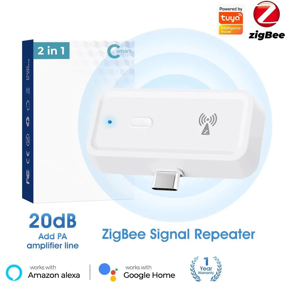 Tuya ZigBee 3.0 Repeater Wireless Amplifier USB Signal Extender Smart Home Device Expand Smart Life APP works with Gateway