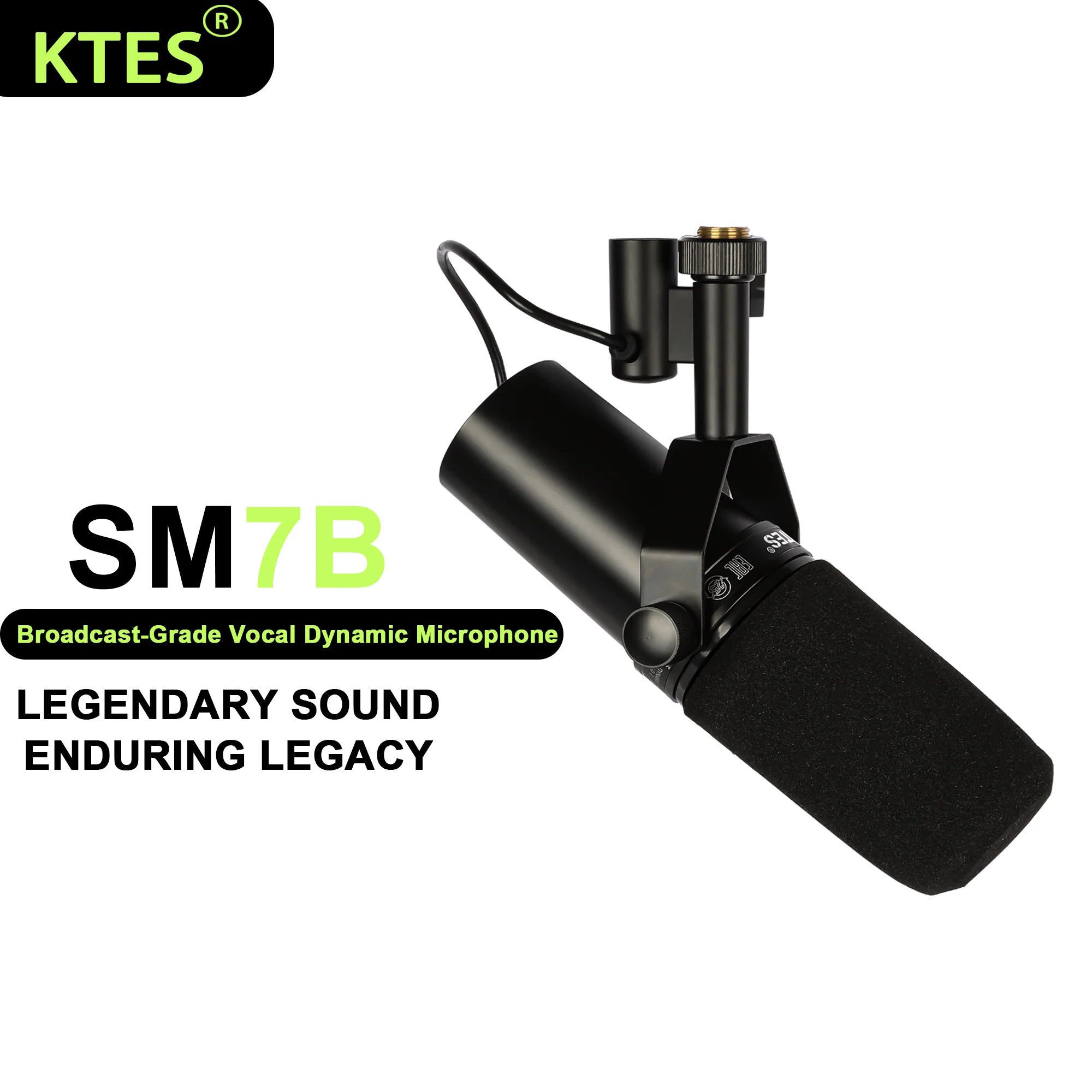 SM7B Cardioid Dynamic Microphone Sm7b 7B Studio Selectable Frequency Response Microphone for Live Stage Recording Podcasting