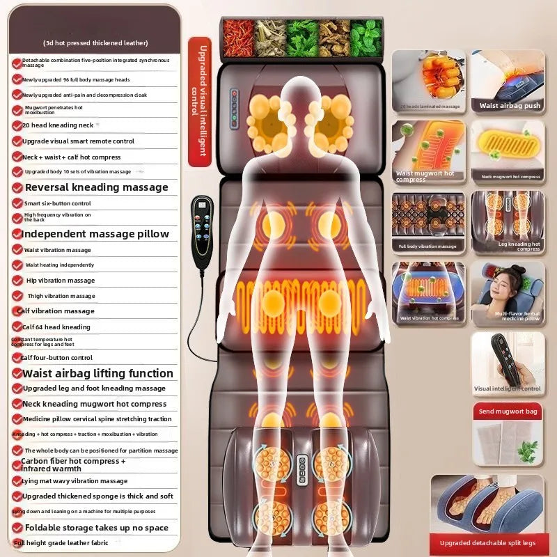 Multifunctional Full Body Home Massage Cushion Waist Back Electric Instrument Blanket Kneading Cushion Electric Chair