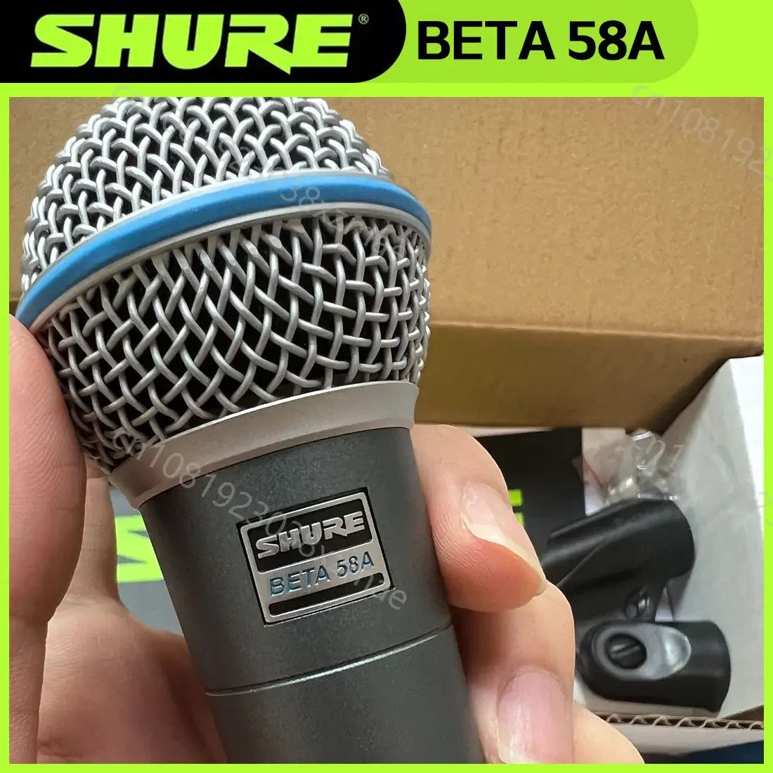 SHURE BETA 58A Wired Microphone Dynamic Portable Microphone for Performance Live Party Vocals Karaoke Stage Mic Dropshipping