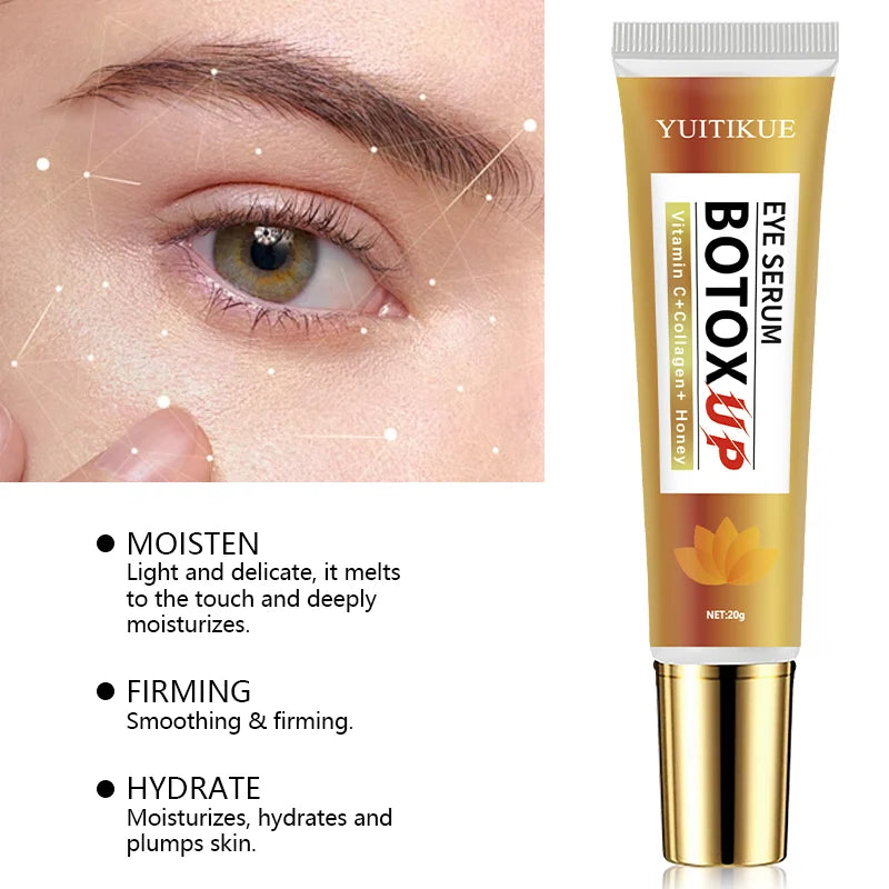 Honey eye cream with hyaluronic acid, collagen suitable for all skin types, moisturizing and firming, gentle and easy to absorb,