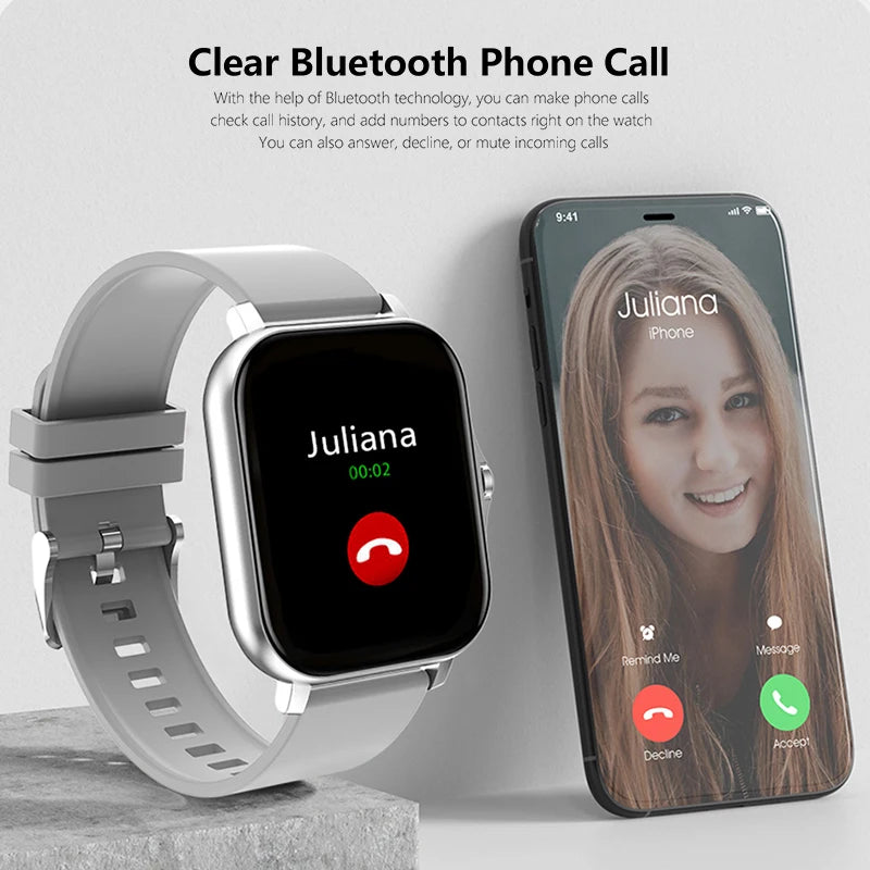 Smart Watch, Supports Answering Phone, 100+ Sports Mode, Sleep Tracking, Suitable for Men and Women, Compatible with iPhone and Android, Sports and Fitness Multifunctional Watch, Customized Dial, Bluetooth Wireless Call Remin