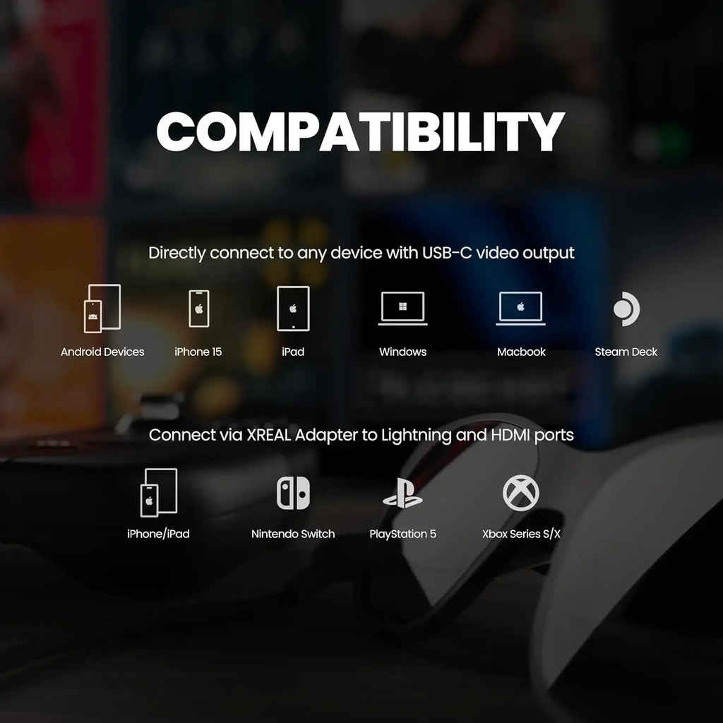 XREAL Air2 Pro Smart AR Glasses Portable Nreal Beam Pro 1080p Screen HD 130 Inches Space Cinema for Google Polarized Smartphones