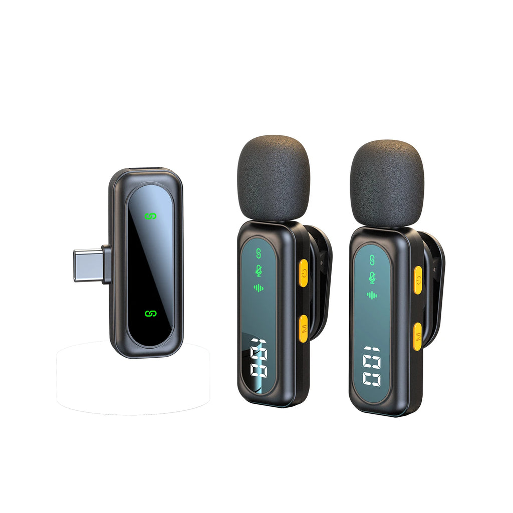 High quality Clip-On Lavalier Microphone J21 Wireless Mini Lapel Mic with100mah Battery for Video Recording Vlog/Podcast Creator