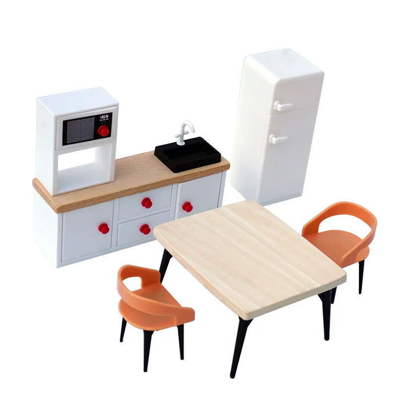 Mini Refrigerators Cabinets Furniture Cottage Dollhouse Kitchen Dining Room Housewares Toys Ornaments Home Decor Simulation