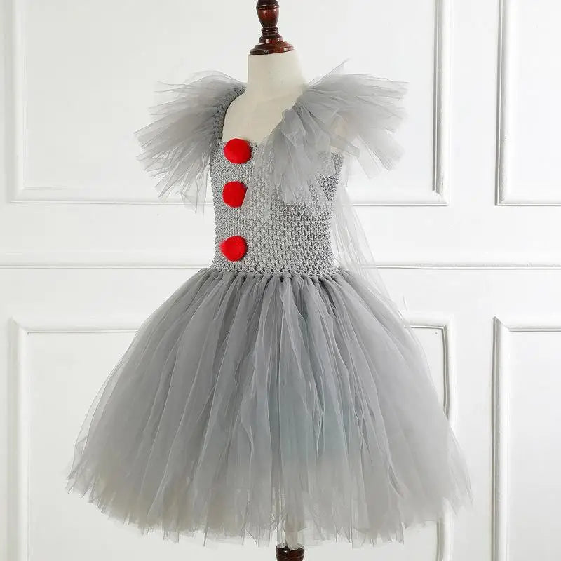 Halloween Clown Costume for Girls Halloween Cosplay Princess Dress Stylish and Cute Costume Props for Parties Daily and Going