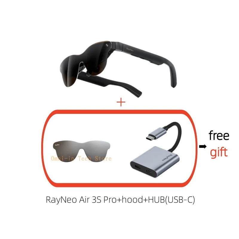 RayNeo Air 3S Pro smart AR glasses, 135-inch HD viewing, 1200Nits brightness, 3D surround sound
