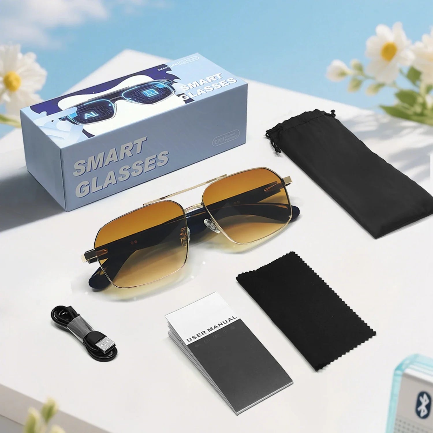 GT-31 smart glasses specifications Translation Sunglasses Voice Remote Control Music Eyewear Waterproof Eyeglasses