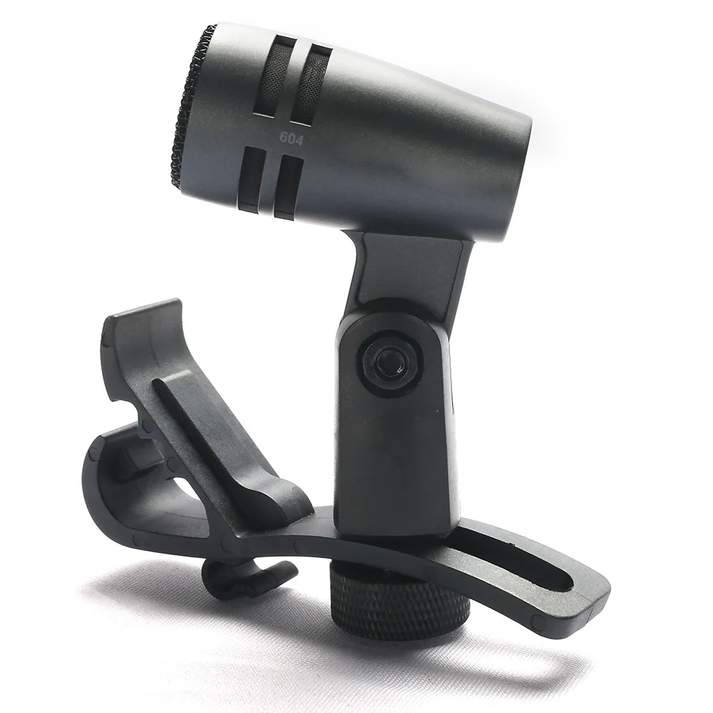 E604 Dynamic Series Cardioid Instrument Wired Drum Microphone e 604 with Clamp Arm Stand for Professional Recording