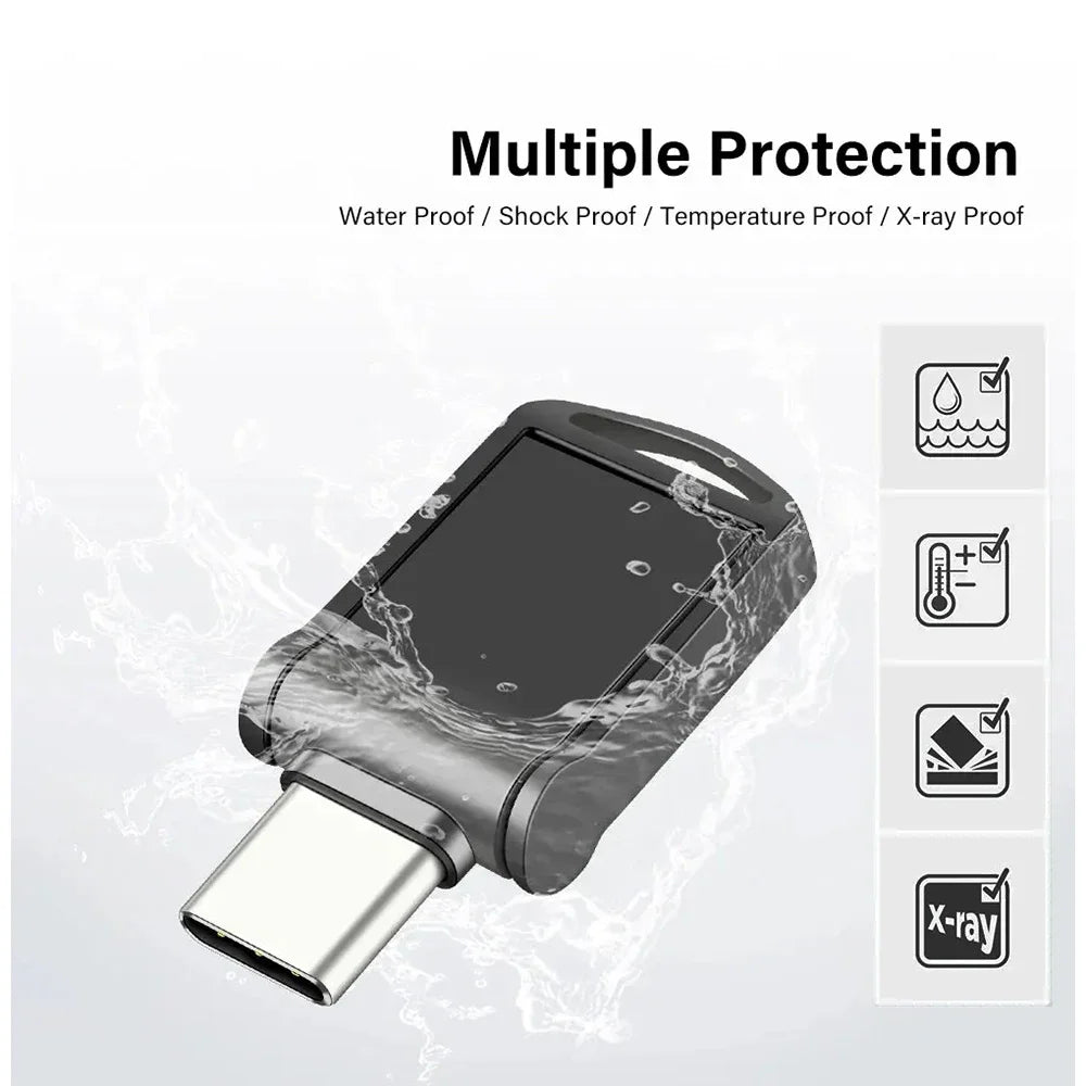 Original Type C USB Flash Drives 512GB 1TB Pendrive High Speed USB 3.0 Pen Drive OTC 2TB U Disk Memory Stick For Xiaomi Phone PC