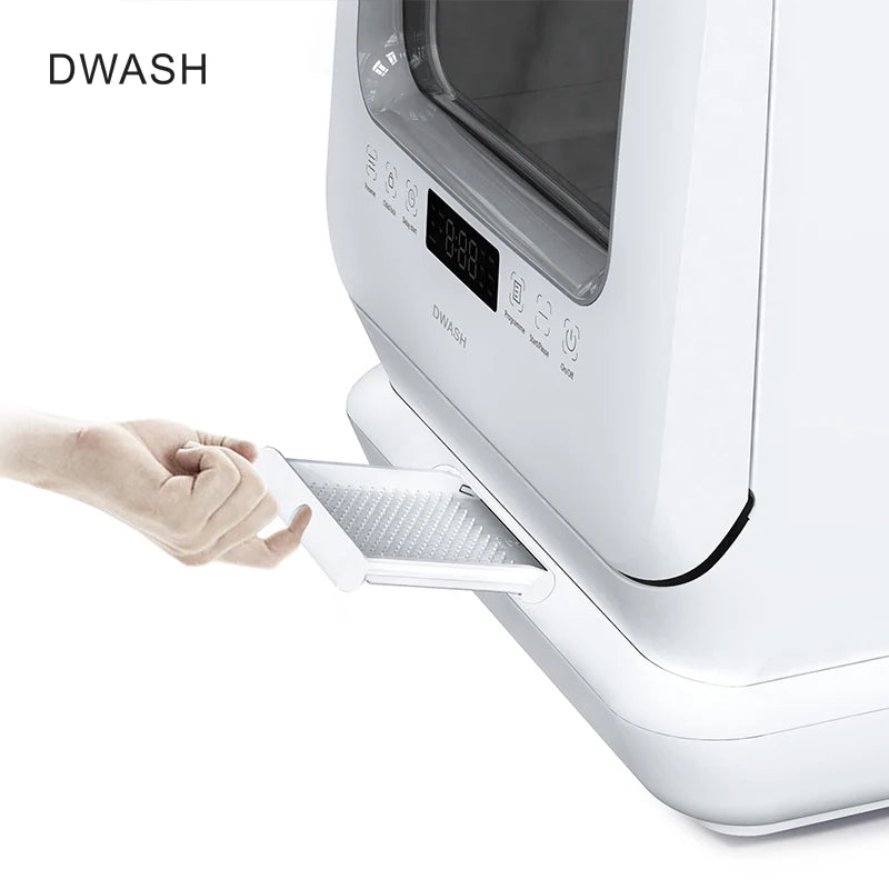Smart Portable Mini Dishwasher Electric Countertop Home Appliance with Plastic Tank for Kitchen or Hotel Use