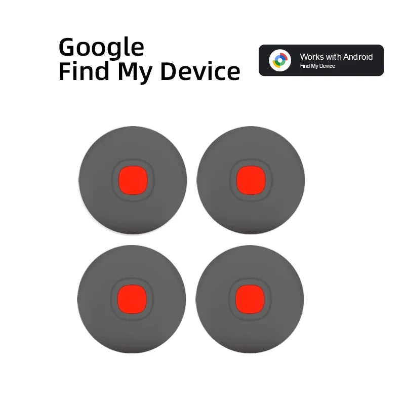 Android Tracker Tags Google Certified Works with Google Find My Waterproof Bluetooth Air Tags for Keys Wallets Suitcases 4 Pack