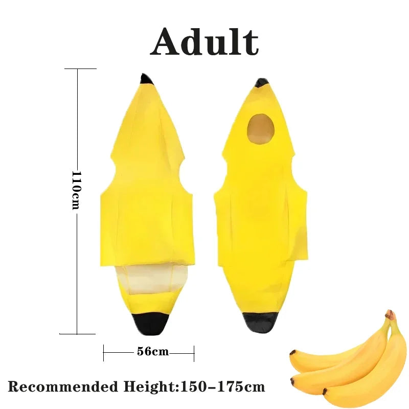 Halloween Costumes Children's Performance Costume Fruit Banana Costume Kindergarten Stage Performance Parent-Child Costume
