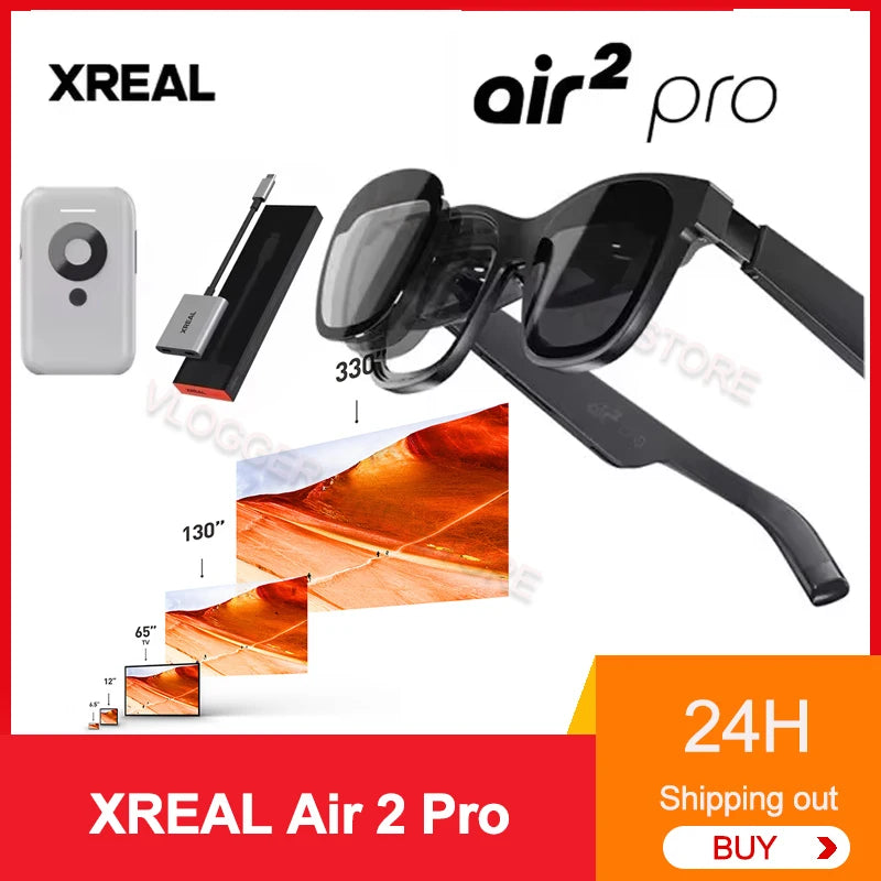 XREAL Air 2 Pro Nreal Air2 Pro Smart AR Glasses HD 130 Inches Space Giant Screen Private Cinema Portable 1080p View Glasses