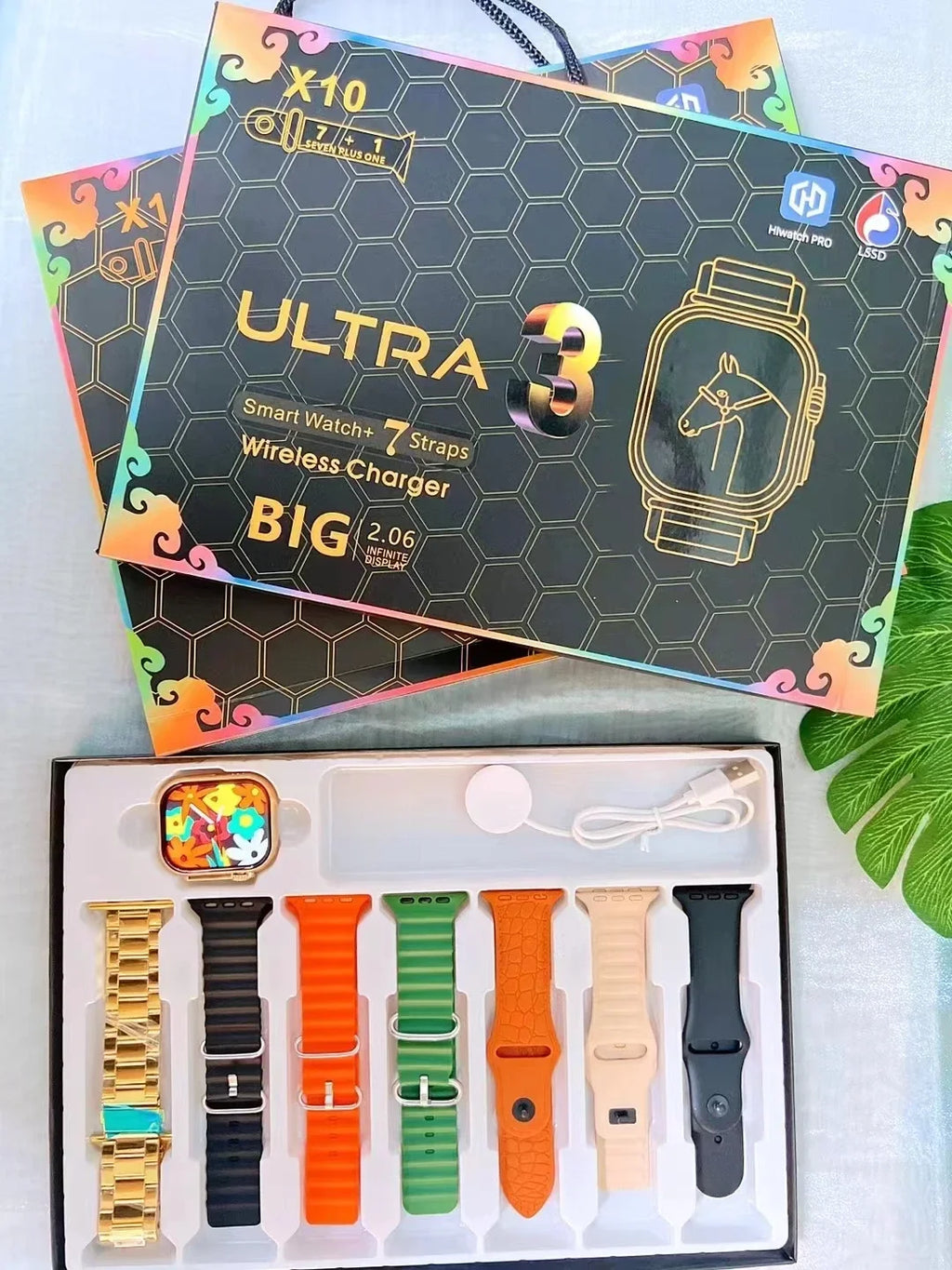 7+1 Smart Watch X10 Ultra 3 Sport Watch for men Women Bluetooth Phone Call SmartWatch DIY watch Faces Waterproof Smart Bracelet