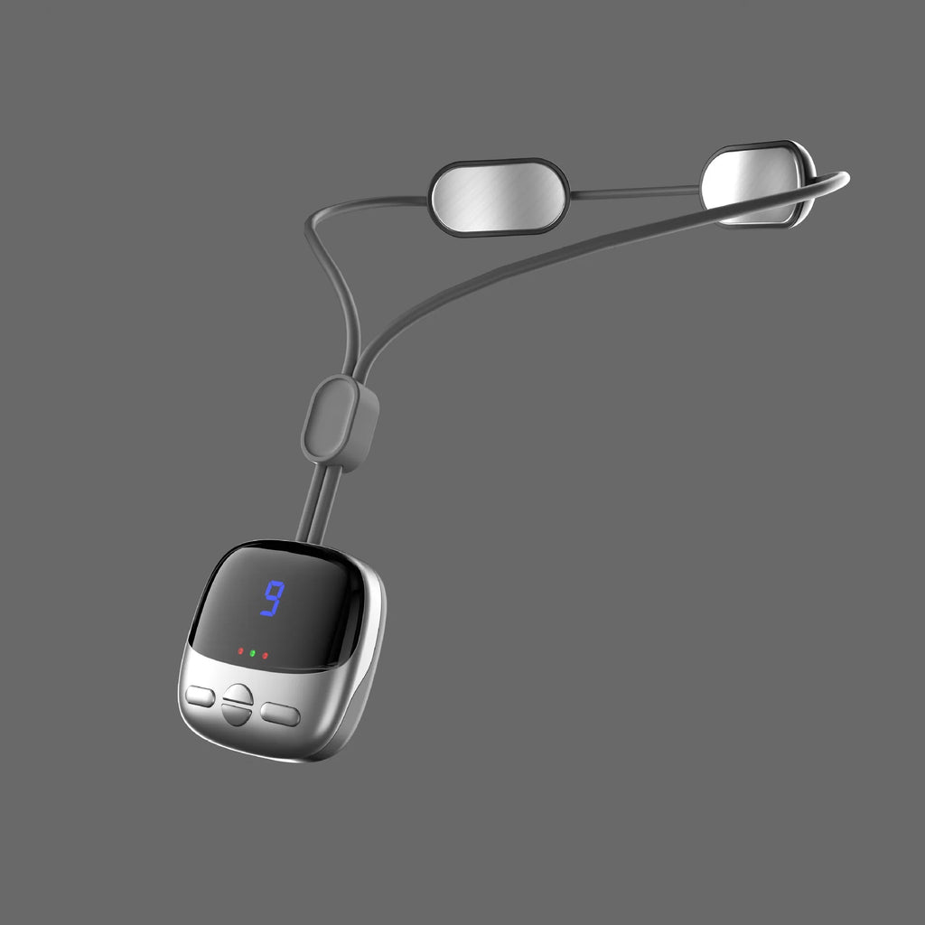 Mini Hanging Neck Massager Portable Muscle Stimulator Hot Compress Pulse Neck Massager Rechargeable Cervical Spine Massager