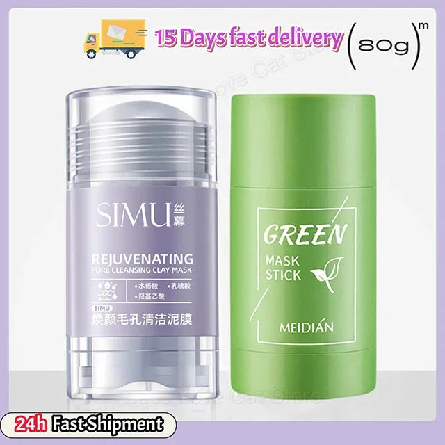 Shrink Pores Mask Salicylic Acid Deep Cleansing Stick Kaolin Clay Refines Skin Remove Forehead Blackhead Chin Pimples Acne Treat