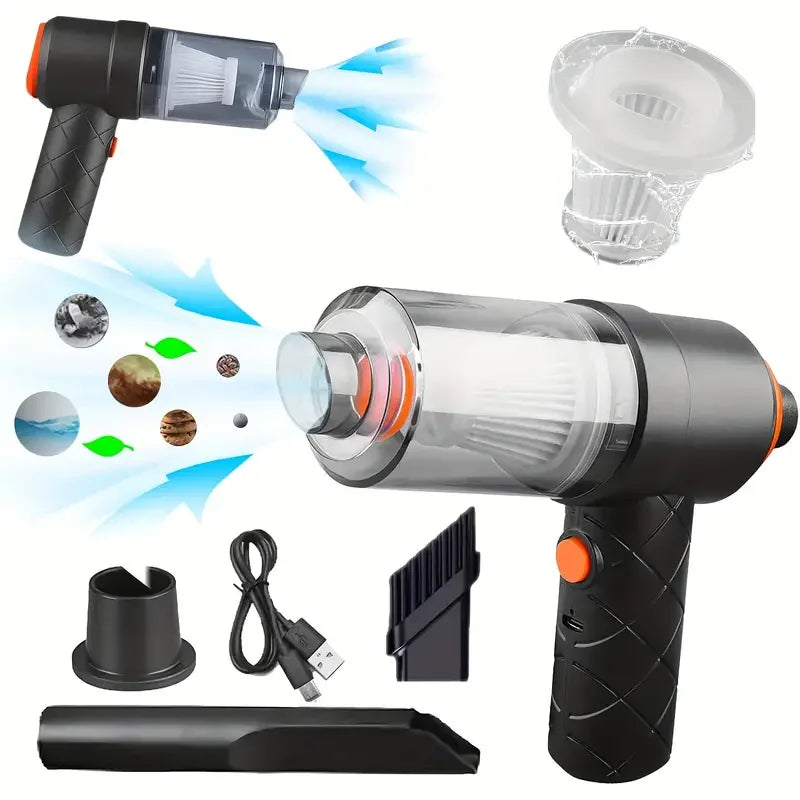 Cordless Car Vacuum Cleaner Mini Portable Vacuum with Strong Suction and Blower Dual Use for Car Interior Home Pet Hair Cleaning