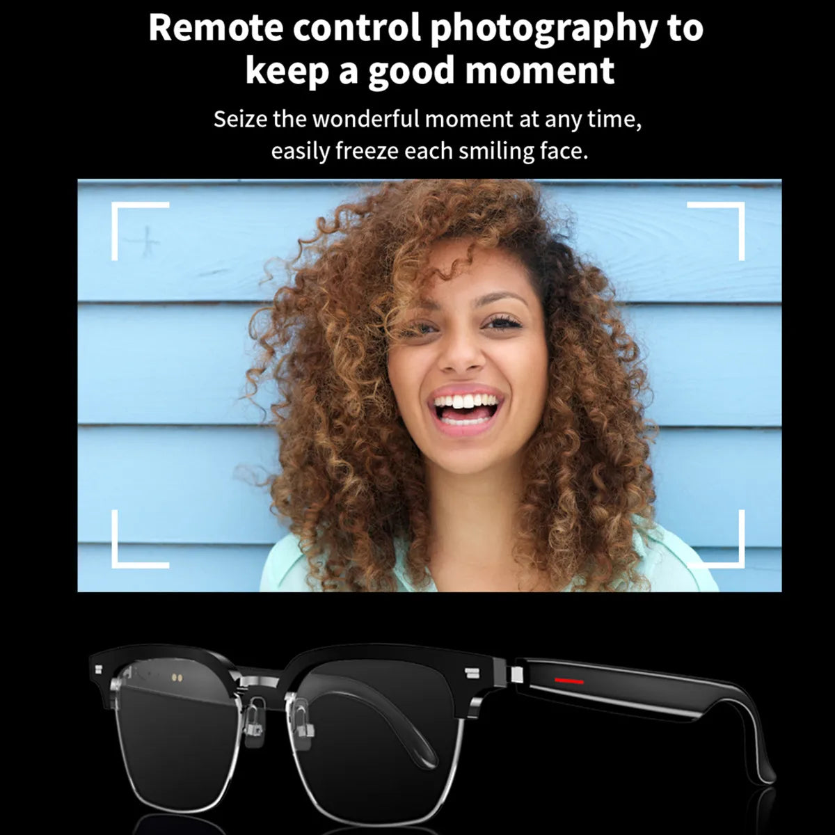 Smart Glasses with AI Navigation Listen Songs Bluetooth Call Voice Assistant Remote Camera Translate Language Smart Sunglasses