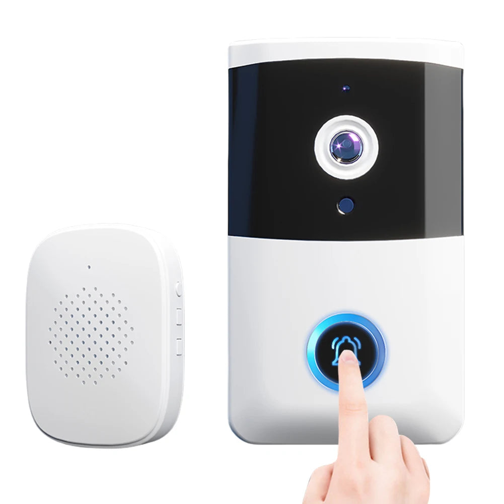 WiFi Wireless Video Doorbell IR Night Vision Doorbell Camera Smart Door Bell for Home Security Alarm System