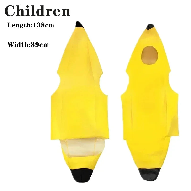Halloween Costumes Children's Performance Costume Fruit Banana Costume Kindergarten Stage Performance Parent-Child Costume