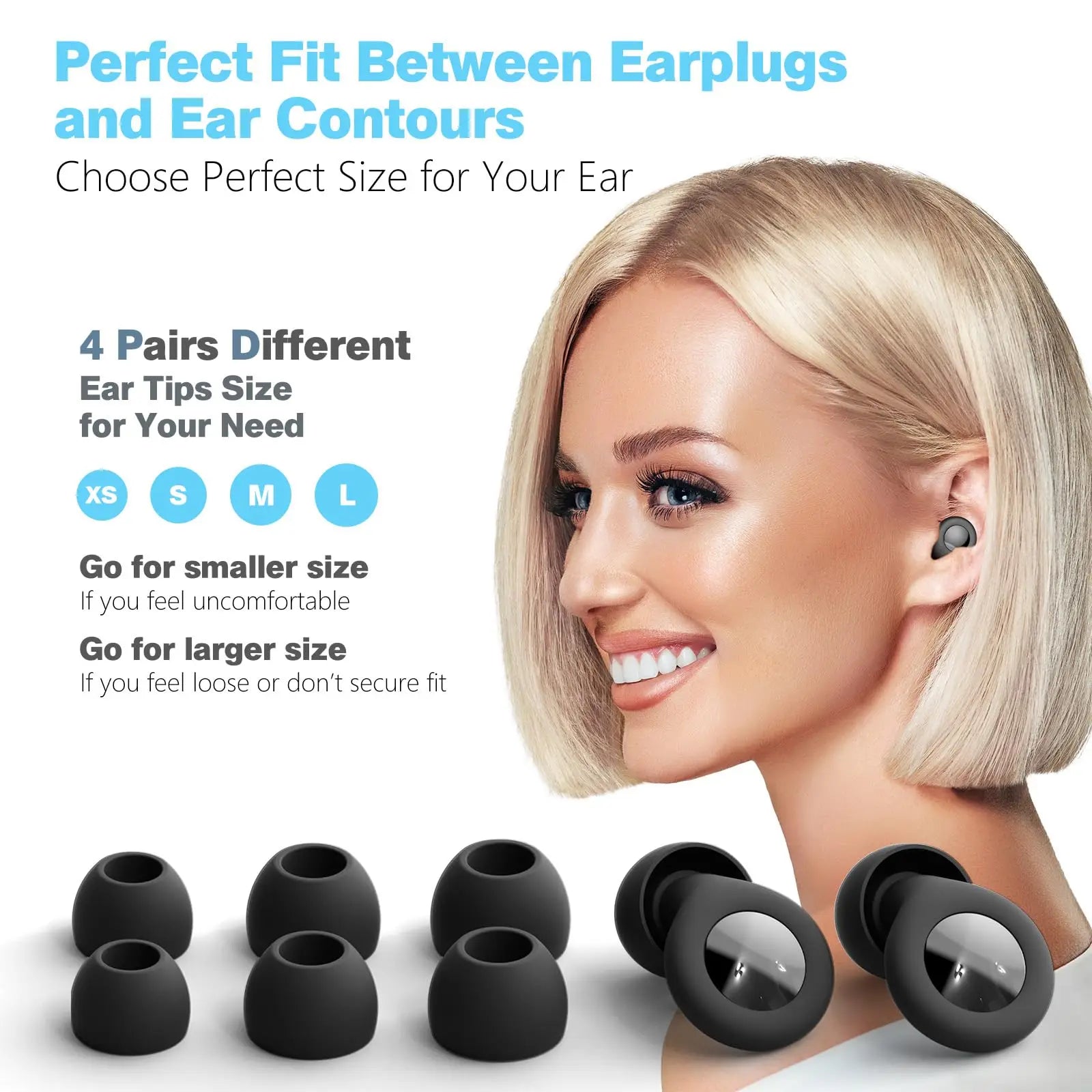 Silicone Ear Plugs Sleep Noise Cancelling Reusable Hearing Protection Anti noise earplugs for Concerts Travel Sleeping Ear plug