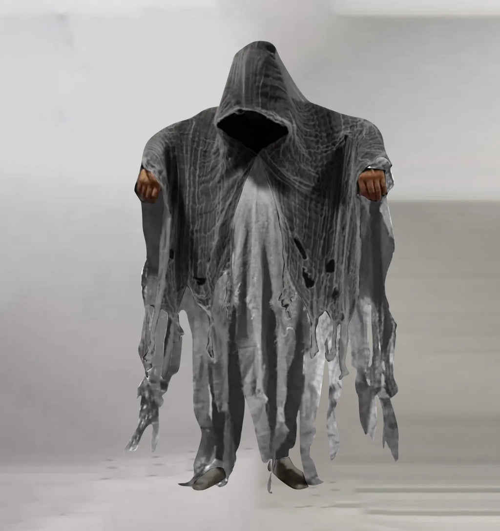 Halloween Skull Skeleton Cosplay Costume Halloween Ghost Costume Cosplay Adult Death Cloak Horror Zombie Tattered Hooded Capes