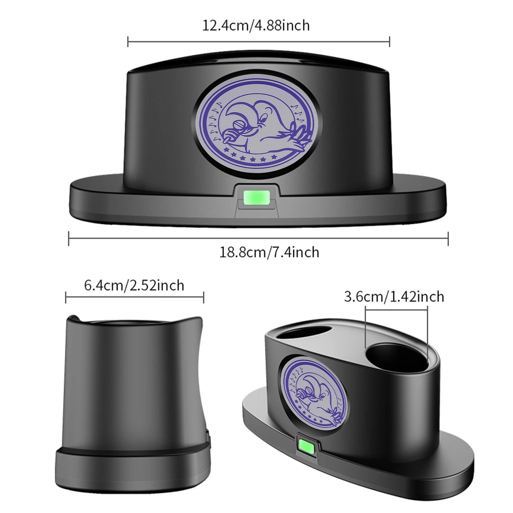 Wireless Magnetic Microphone Charging Station 2 Charger for Universal Mics Portable Desktop Charging Stand Smart Energy Saving