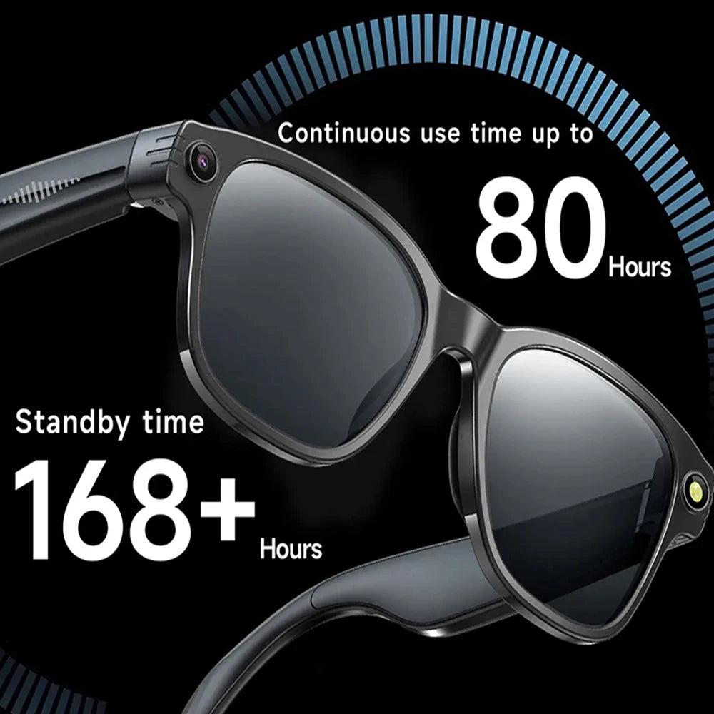 AI Smart Glasses Take Pictures Voice Assistant Translate Touch Control Recording Video Waterproof Bluetooth Smart Sunglasses