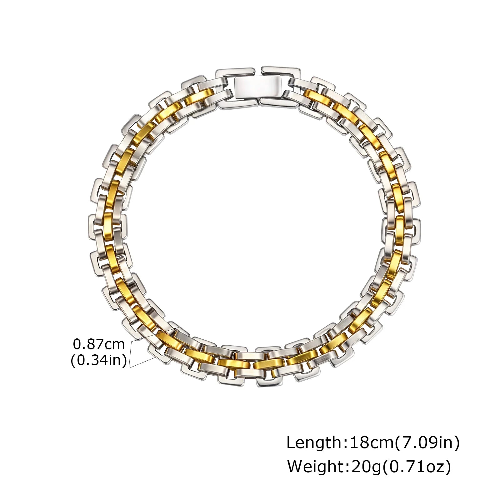 Prjewel Women's Watch Strap Bracelet Gold Color Stainless Steel Bracelet Fashion Party Waterproof Jewelry for Women Girl Gifts