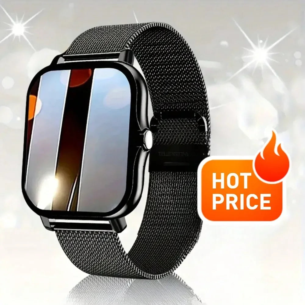 2025 Smart Fitness Watch - Wireless Calls, 50+ Sports Modes, HR/SpO2 Monitoring & Smart Notifications for iOS/Android (Unisex)
