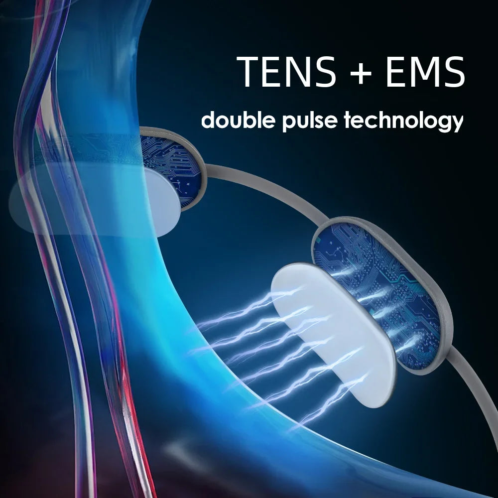 4 Gear Electric Neck Massager Micro-current Cervical Spine Massager Portable Hot Compress Smart Neck Massage Relaxation Tools