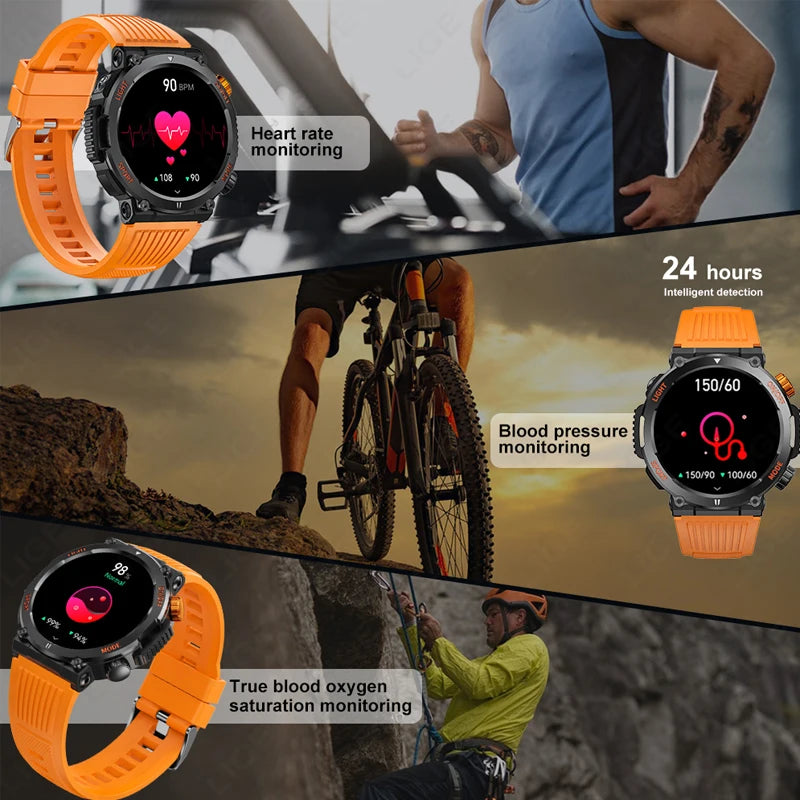 2025 New Men's Smart Watch 360 * 360 HD Touch Screen Sports Waterproof Smartwatch Health Monitoring Bluetooth Call Smart Watches