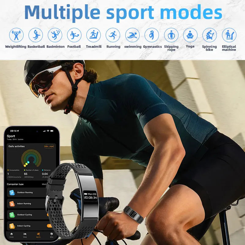 New Smart Bracelet Men Women Sports Step Count Health Fitness Tracker Heart Rate Monitoring Call Reminder Smart Watch Wristband