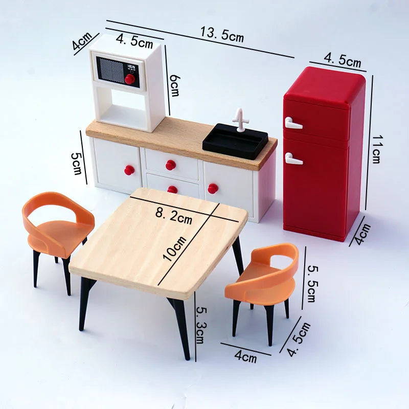 Mini Refrigerators Cabinets Furniture Cottage Dollhouse Kitchen Dining Room Housewares Toys Ornaments Home Decor Simulation