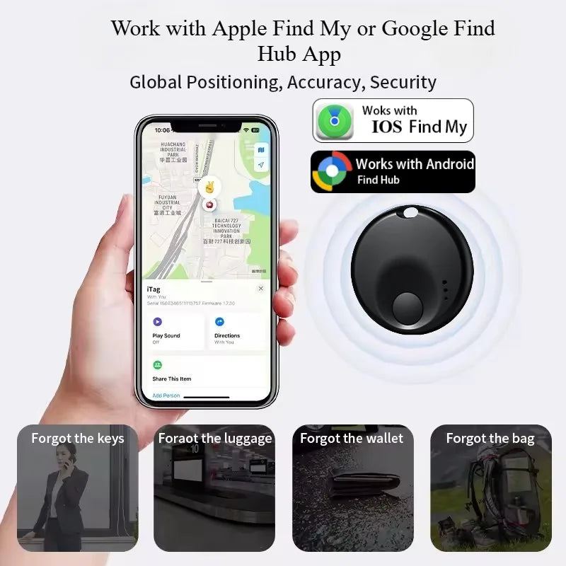 Smart Tracker Tag For Google Anti-lost Tags Locator Wallet Keychain Key Wallet Item Finder Use Find My For APPle's Phone