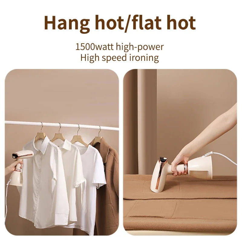 1500W Handheld Clothes Steam Iron 280ml Portable High Power Fast Heating Ironing Small Household Steam Ironing Machine