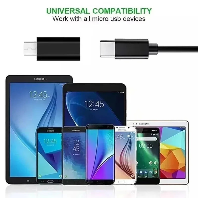 10-1Pcs Micro USB Female To Type C Male Adapter OTG Converter Micro-B To USB-C Connector Phone Charger Cable Adapter For Samsung