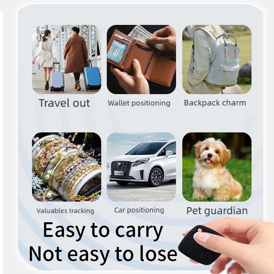 Mini Smart GPS Tracker Tag Work for iOS Android System Bluetooth Locator Key Finder for iPhone Google Find My Wallet Pet Kids