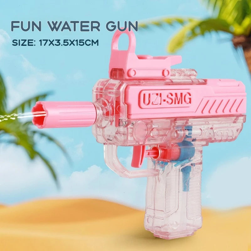Summer UZI Water Gun non Electric Pistol High-pressure Full Automatic Shooting Water Beach Toy Gun For kid Adult birthday presen