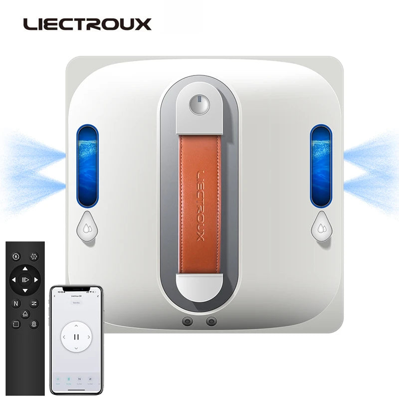 Window Vacuum Robot Cleaner Liectroux S11,4-Way Water Spray,Home Glass Floor Wall Tiles Cleaner Robot,Strong Vacuum,Smart Memory