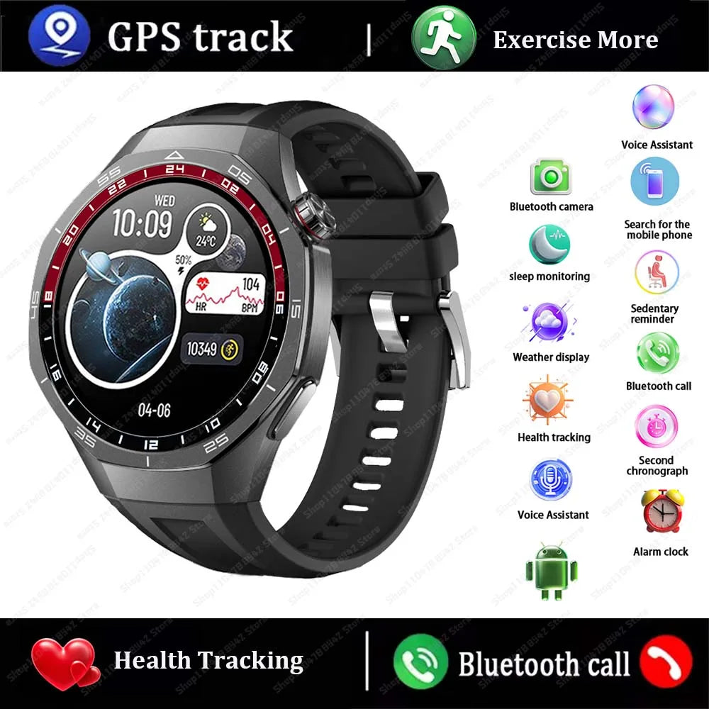 2025 New Smart Watches Men AMOLED Full Screen GPS Motion Trajectory Bluetooth Calls Surprise Gift SmartWatch Waterproof Classic