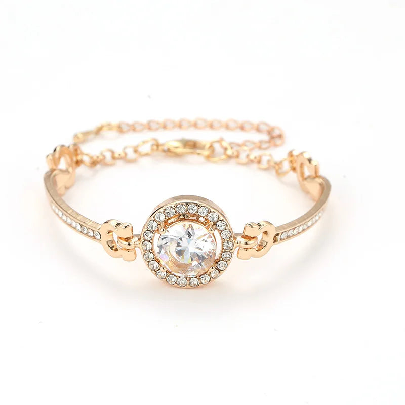 Shiny Transparent White Thin Crystal Bracelet For Women Simple Refracted Colorful Light Stretch Bracelet 2022 Jewelry Party Gift
