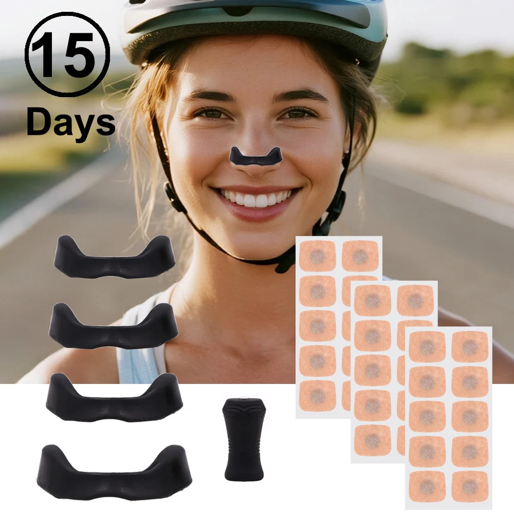 Magnetic Nasal Dilator Anti-Snore Nose Strips, Boost Oxygen Intake, Sleep Breathing Starter Kit with Accessories