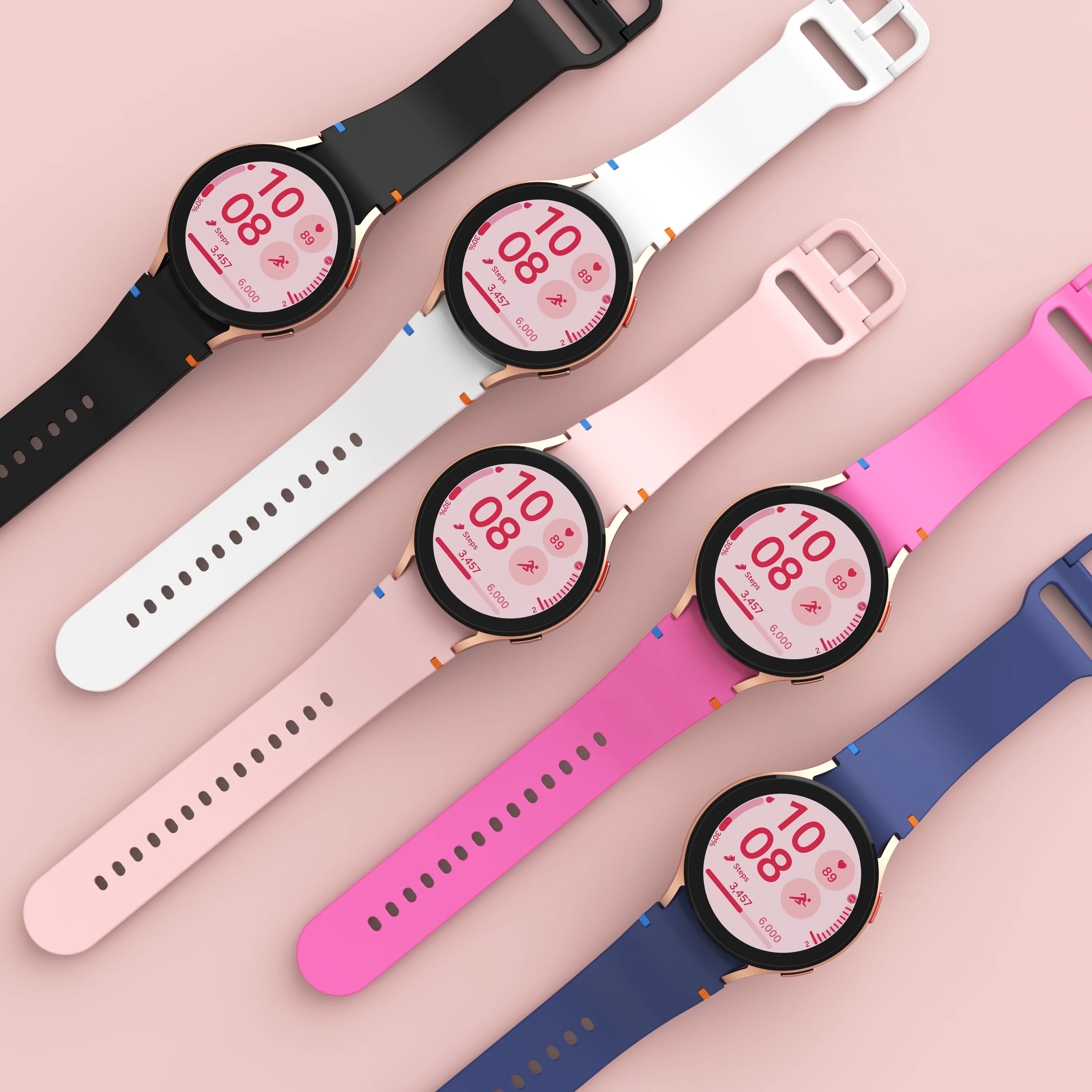 Strap for Samsung Galaxy Watch 7 FE 44mm 40mm 4 6 Classic 5 Pro 45mm Silicone Sport Wrist Bracelet correa Galaxy Watch 7 Band