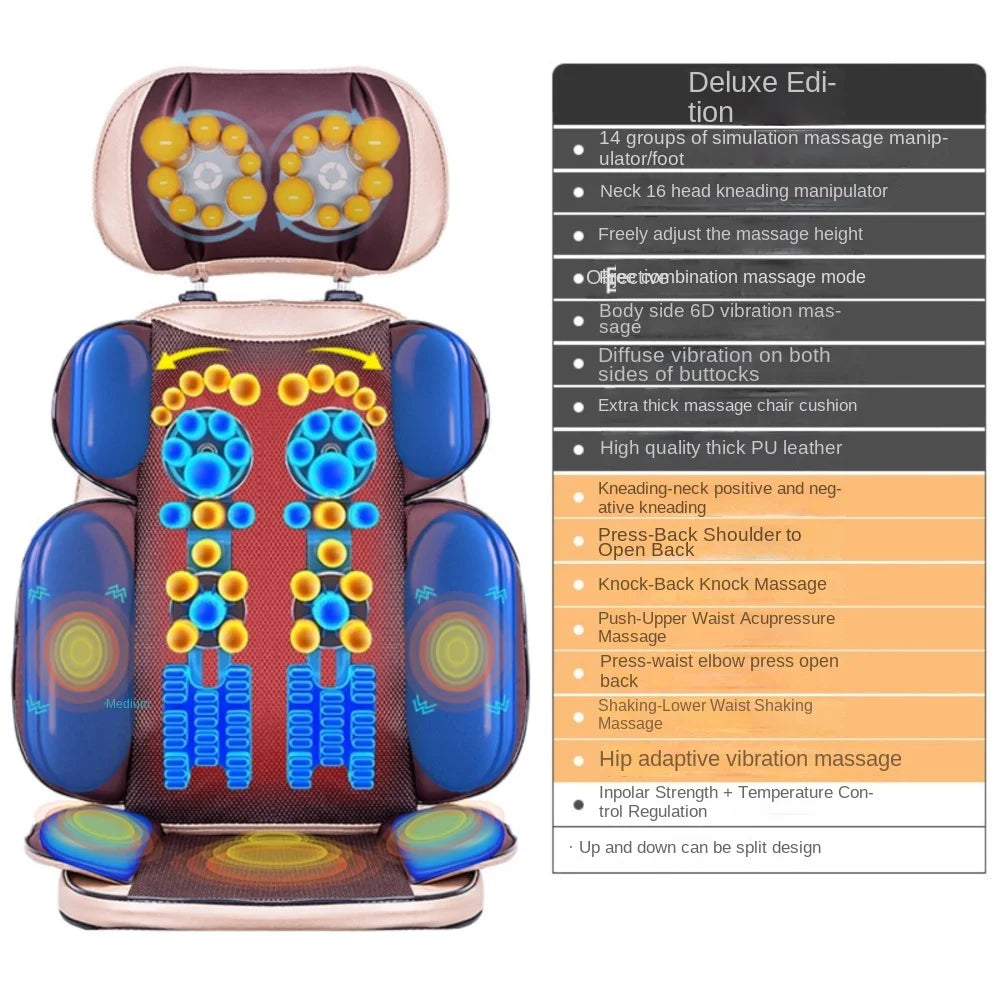 Shoulder and cervical vertebra massager instrument neck waist shoulder back lumbar functional whole body household chair cushion
