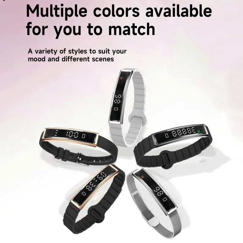 Women Smart Bracelet Heart Rate Health Monitor Activity Fitness Tracker Sports Wristband Waterproof Wristwatch Men Smartband